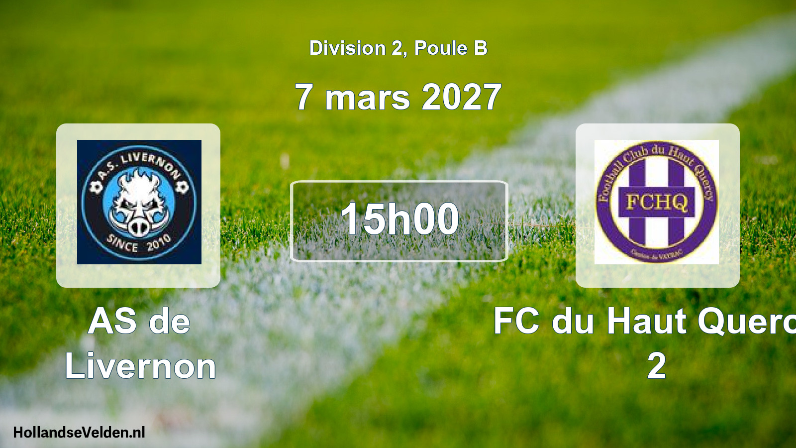 Geplande wedstrijd: AS de Livernon - FC du Haut Quercy 2 (7 maart 2027)