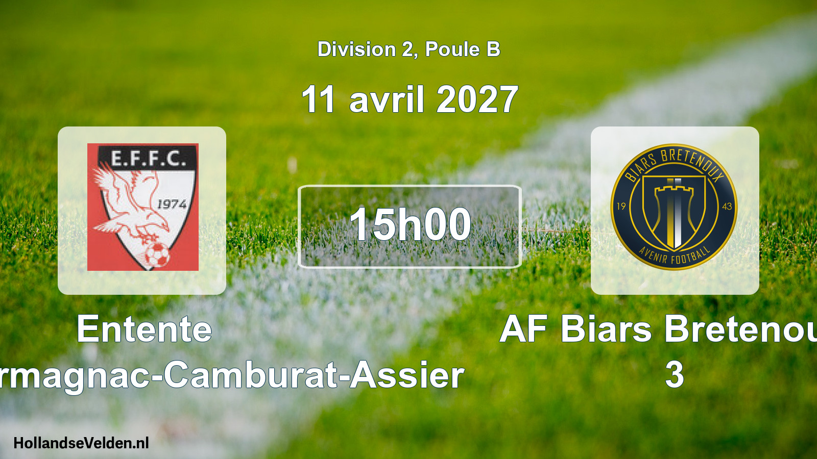 Geplande wedstrijd: Entente Fons-Fourmagnac-Camburat-Assier - AF Biars Bretenoux 3 (11 april 2027)