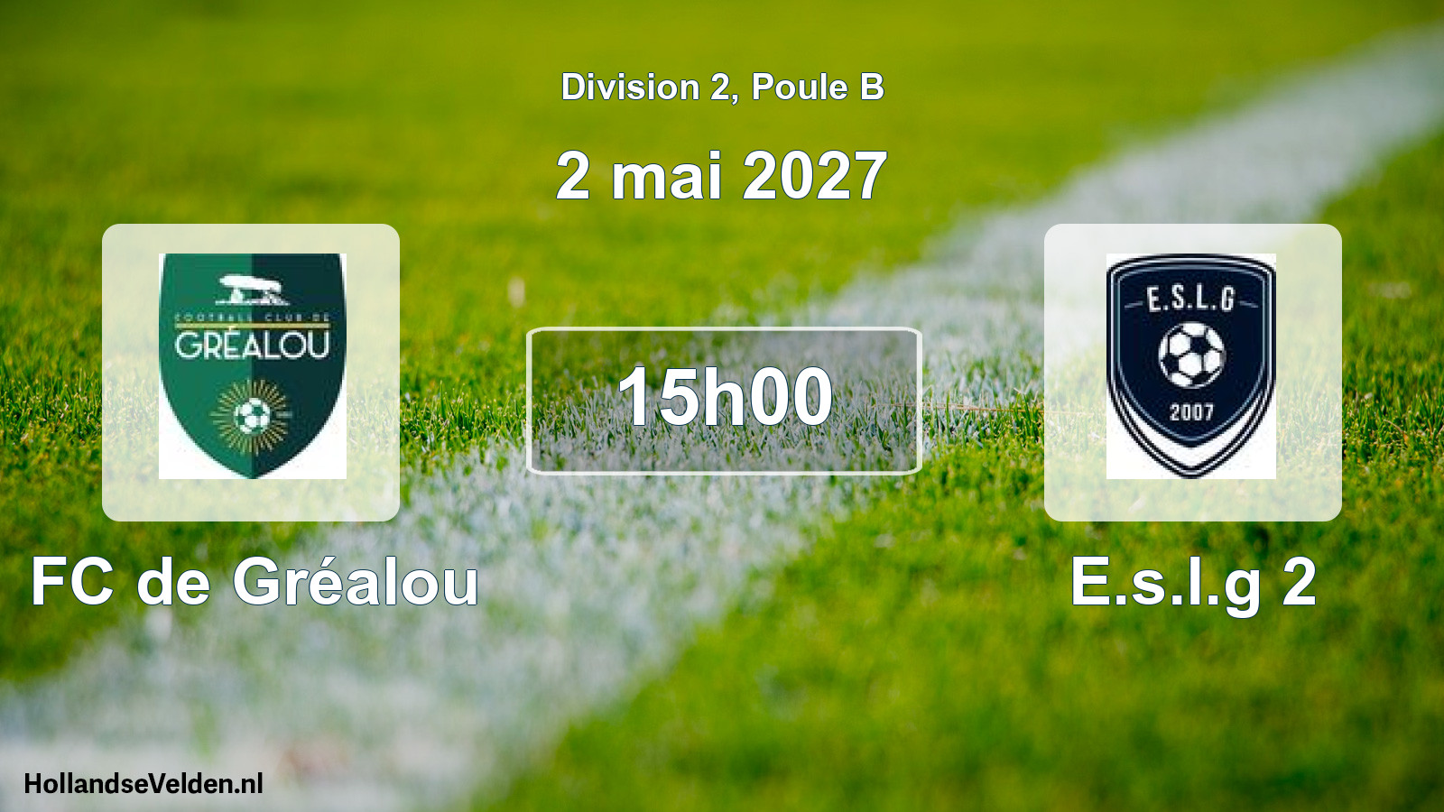 Match programmé: FC de Gréalou - E.s.l.g 2 (2 mai 2027)