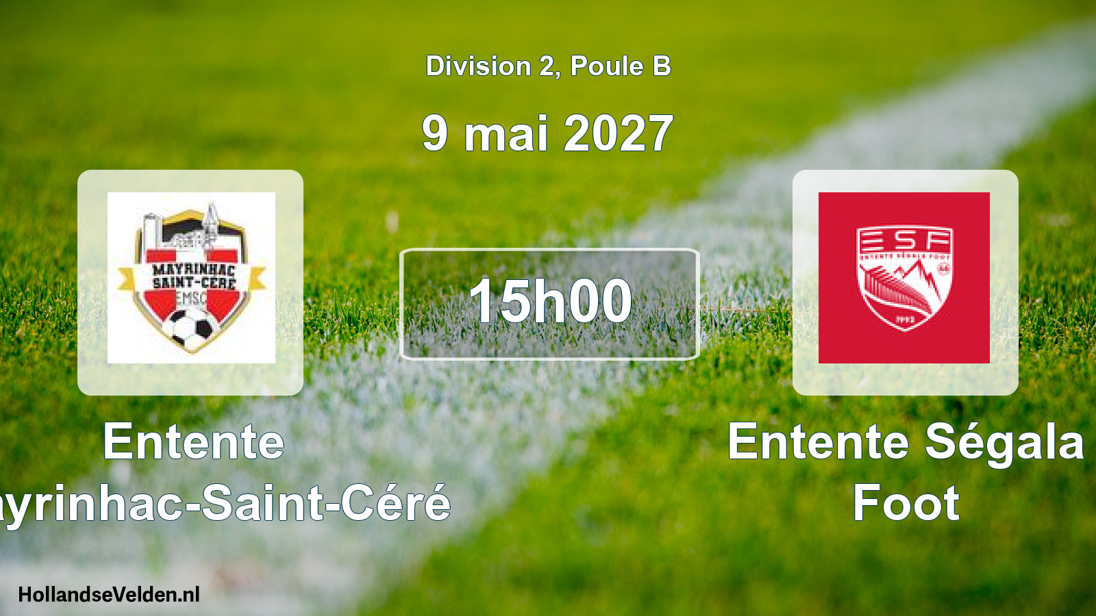 Match programmé: Entente Mayrinhac-Saint-Céré - Entente Ségala Foot (9 mai 2027)