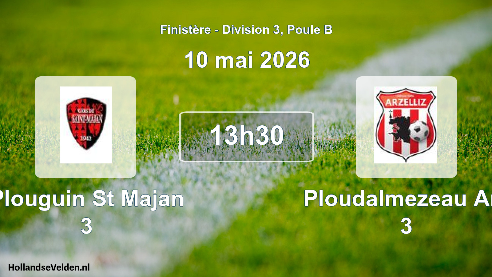 Geplande wedstrijd: Plouguin St Majan 3 - Ploudalmezeau Arz 3 (10 mei 2026)