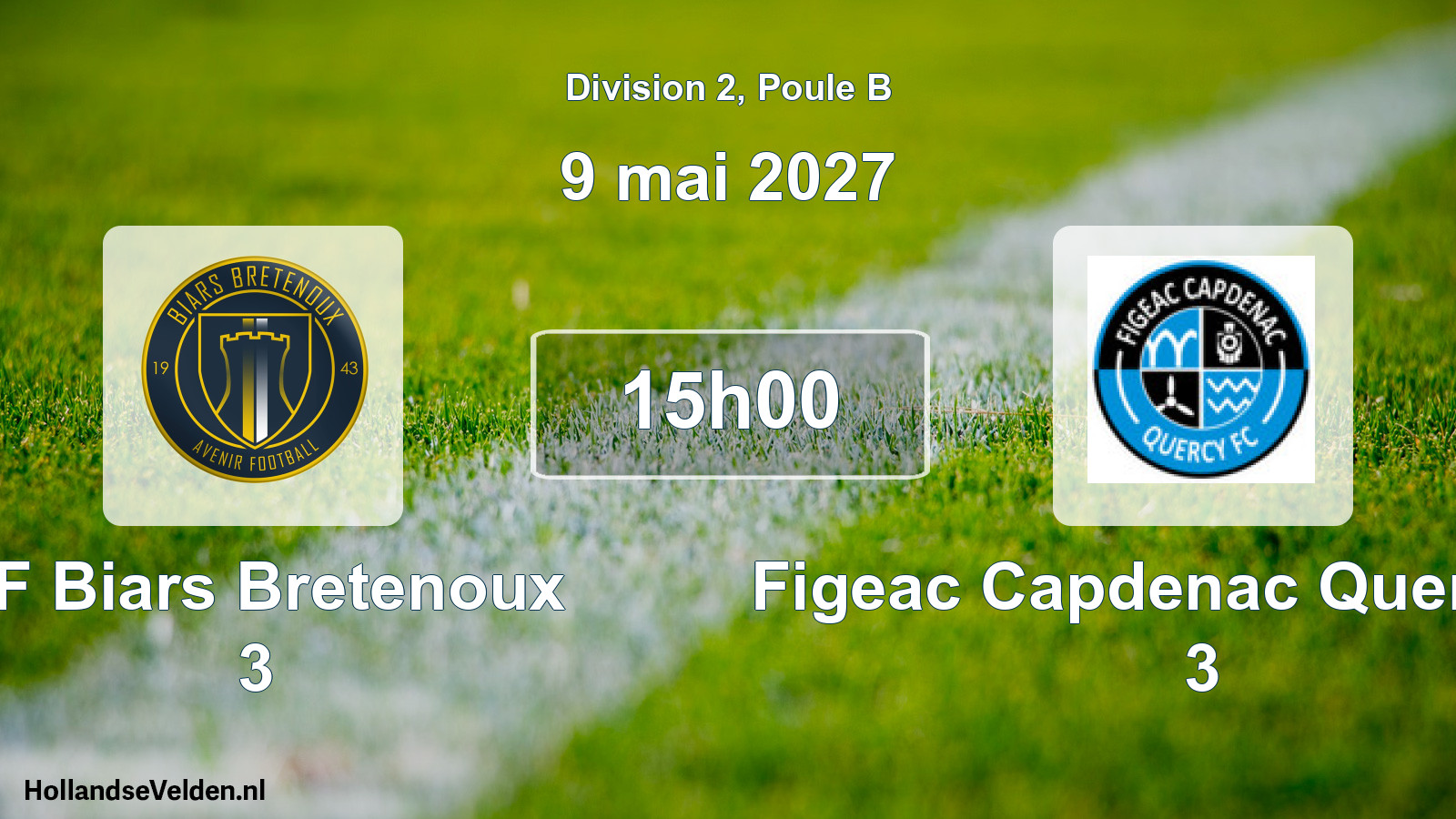 Geplande wedstrijd: AF Biars Bretenoux 3 - Figeac Capdenac Quercy FC 3 (9 mei 2027)