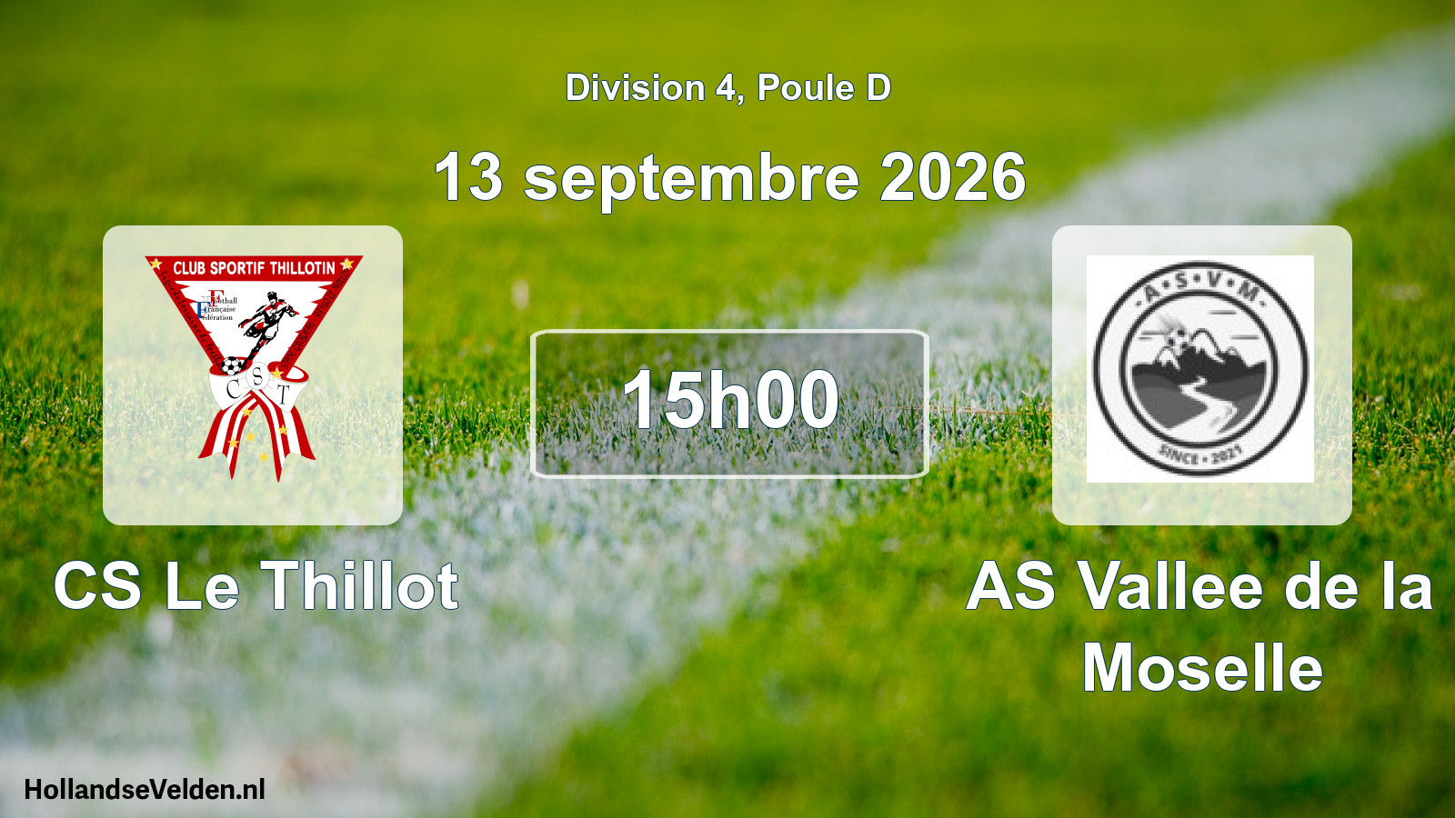 Match programmé: CS Le Thillot - AS Vallee de la Moselle (13 septembre 2026)