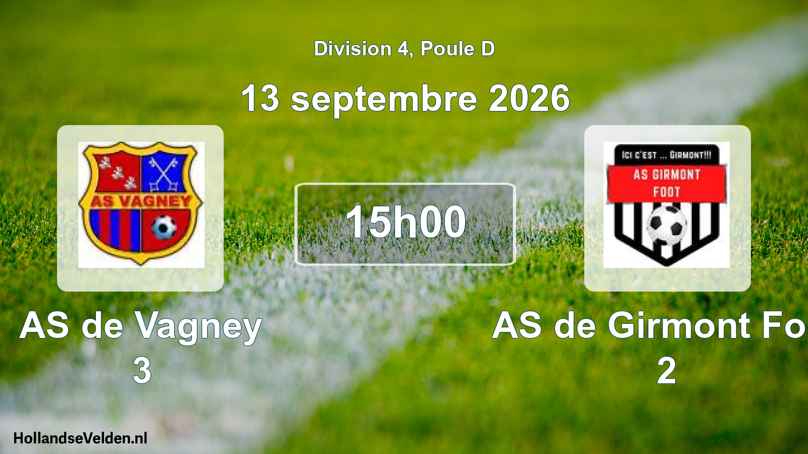 Match programmé: AS de Vagney 3 - AS de Girmont Foot 2 (13 septembre 2026)