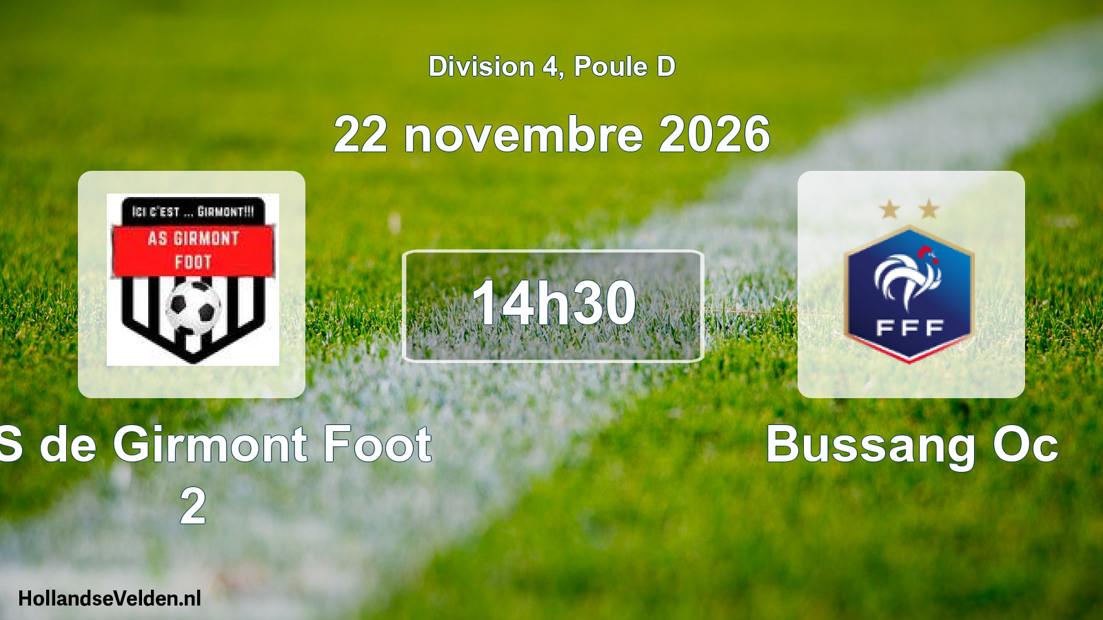 Scheduled Match: AS de Girmont Foot 2 - Bussang Oc (22 November 2026)