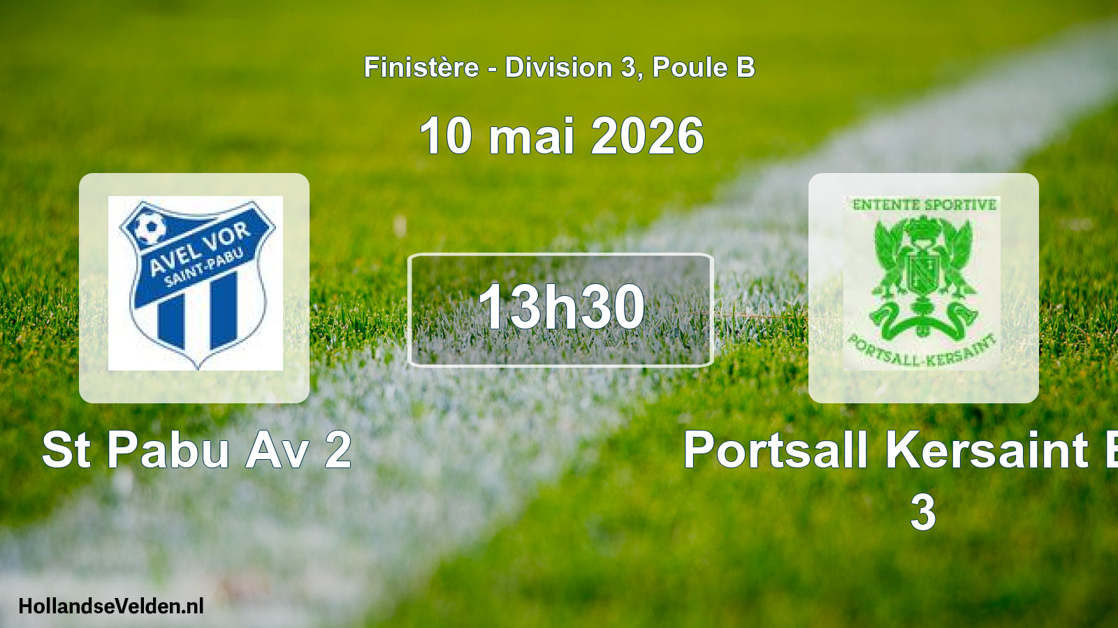 Geplande wedstrijd: St Pabu Av 2 - Portsall Kersaint Es 3 (10 mai 2026)