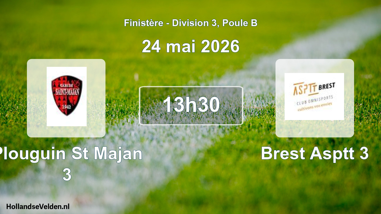 Geplande wedstrijd: Plouguin St Majan 3 - Brest Asptt 3 (24 mai 2026)