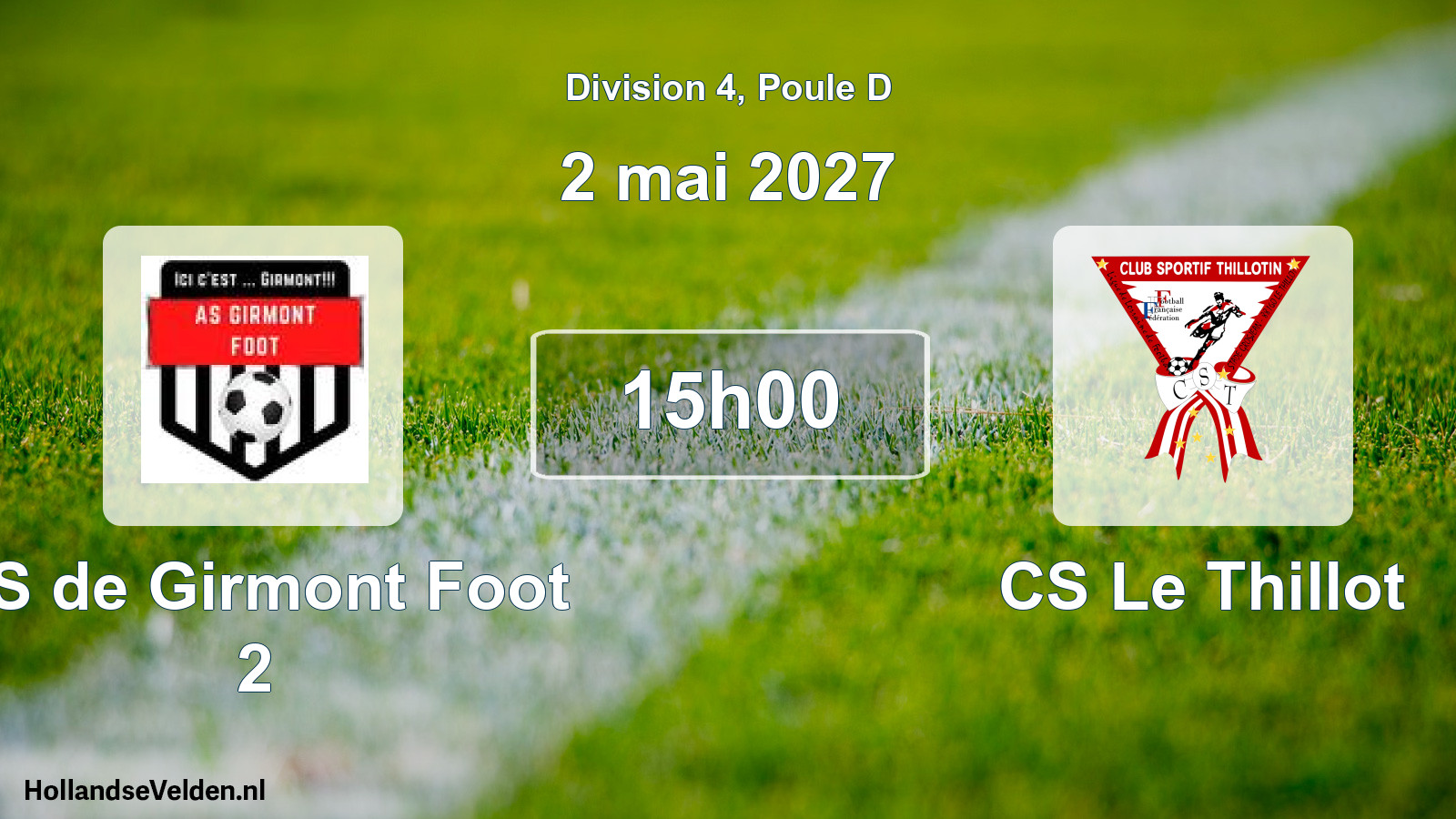 Geplande wedstrijd: AS de Girmont Foot 2 - CS Le Thillot (2 mei 2027)