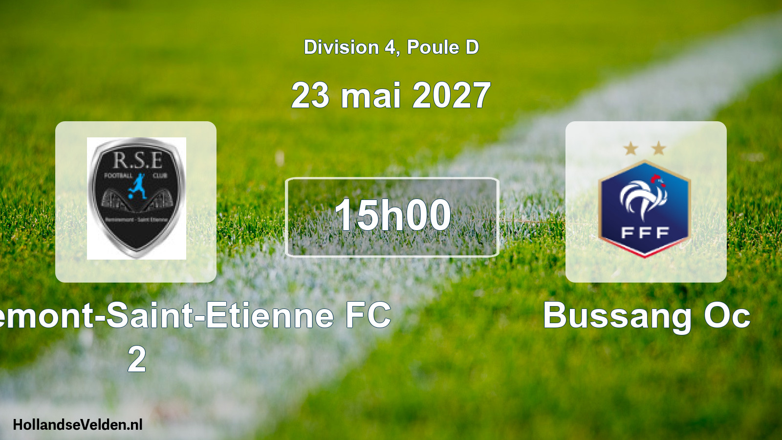 Scheduled Match: Remiremont-Saint-Etienne FC 2 - Bussang Oc (23 May 2027)