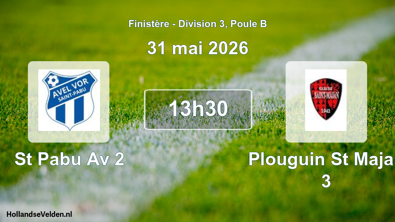 Scheduled Match: St Pabu Av 2 - Plouguin St Majan 3 (31 May 2026)