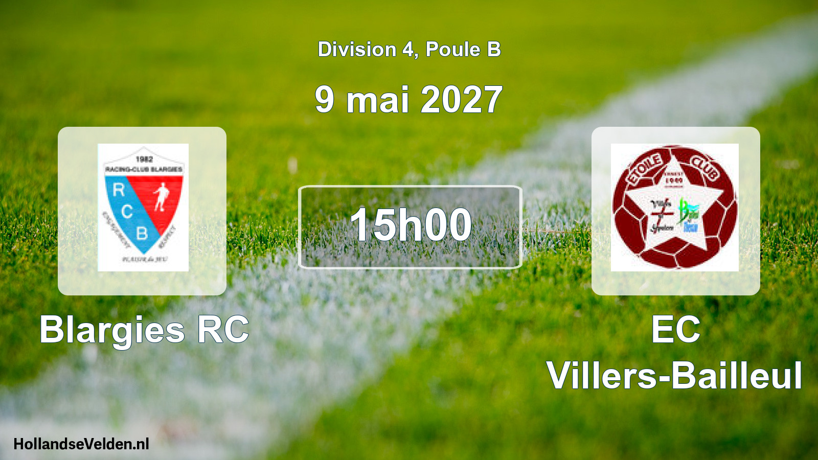 Match programmé: Blargies RC - EC Villers-Bailleul (9 mai 2027)