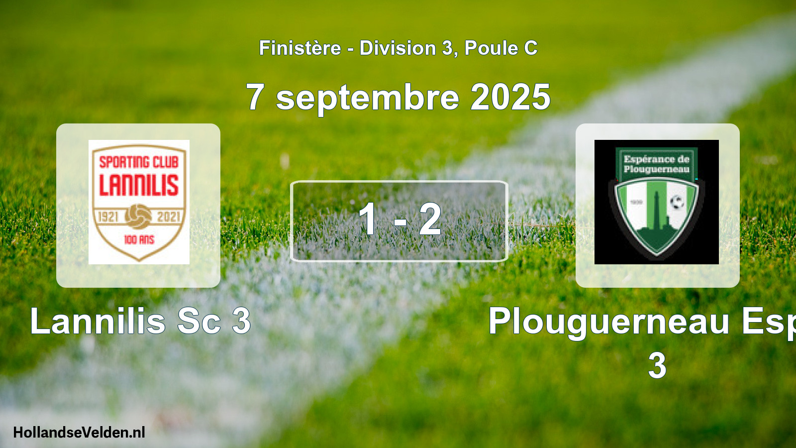 Gespeelde wedstrijd: Lannilis Sc 3 - Plouguerneau Espe 3 1 - 2 (7 september 2025)
