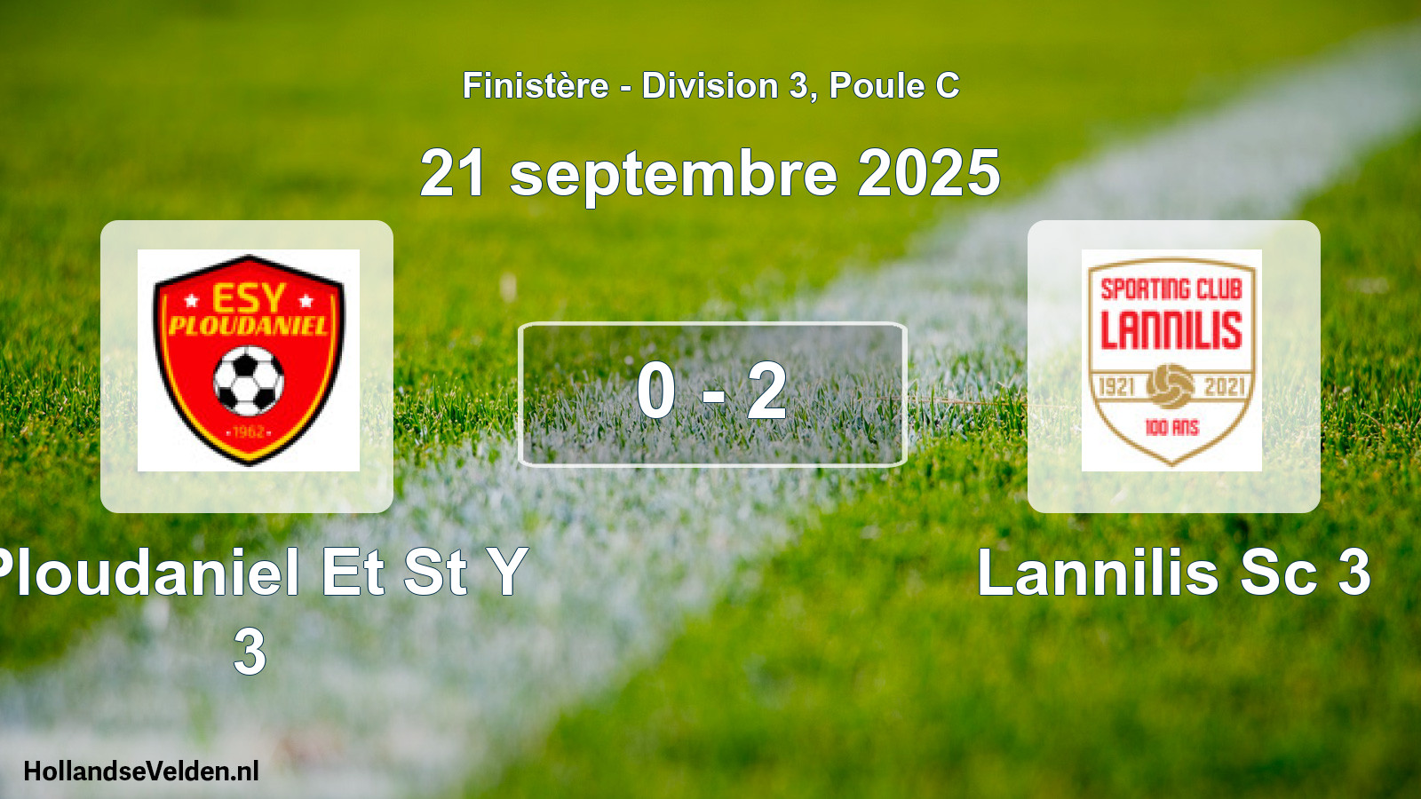 Total number of matches played: Ploudaniel Et St Y 3 - Lannilis Sc 3 0 - 2 (21 September 2025)
