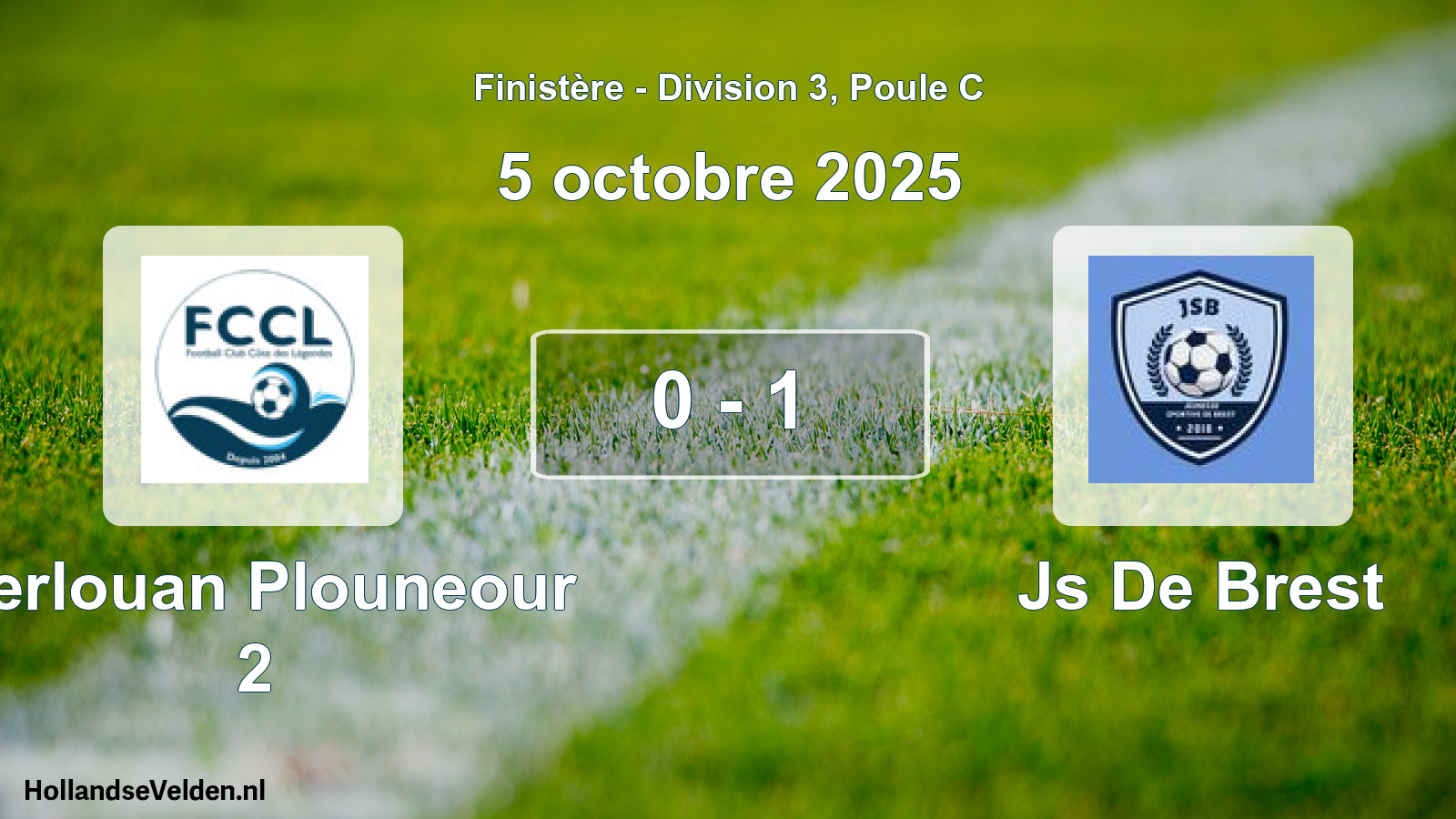 Total number of matches played: Kerlouan Plouneour 2 - Js De Brest 0 - 1 (5 October 2025)