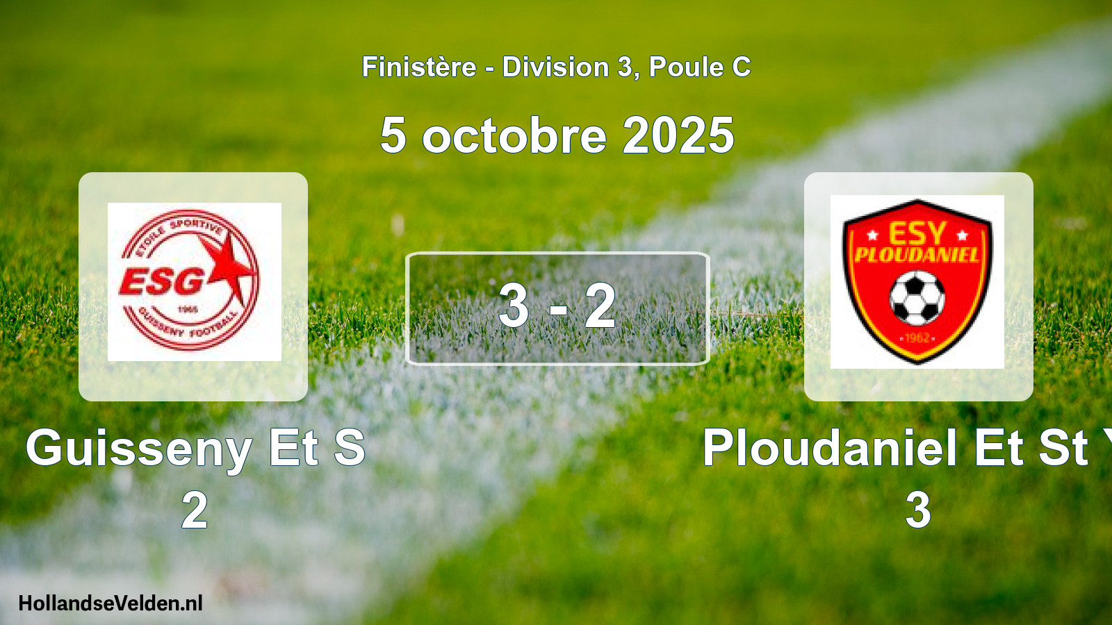 Gespeelde wedstrijd: Guisseny Et S 2 - Ploudaniel Et St Y 3 3 - 2 (5 octobre 2025)