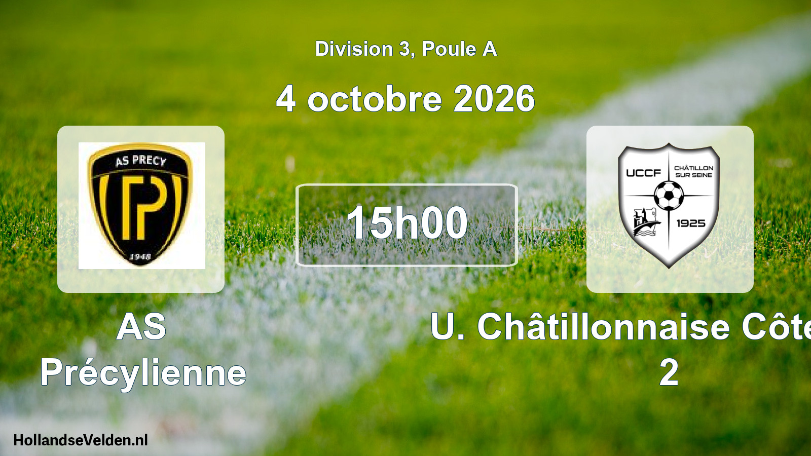 Scheduled Match: AS Précylienne - U. Châtillonnaise Côte-d'Or 2 (4 October 2026)
