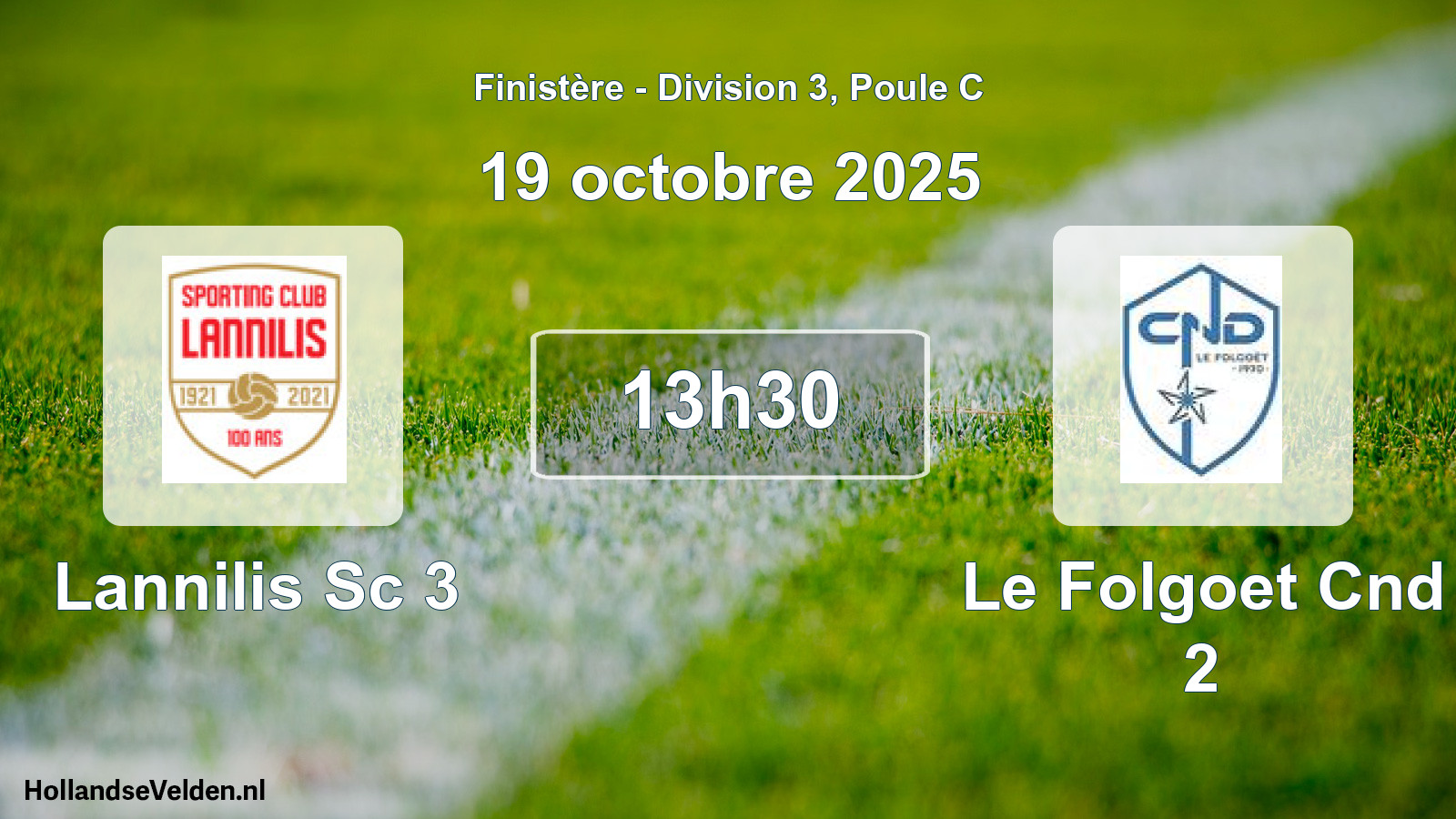 Geplande wedstrijd: Lannilis Sc 3 - Le Folgoet Cnd 2 (19 octobre 2025)