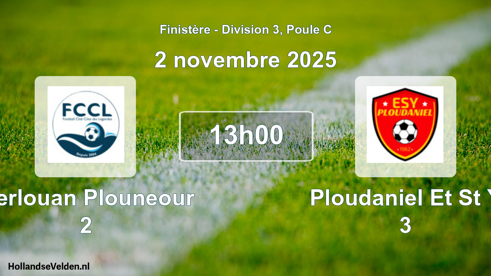 Geplande wedstrijd: Kerlouan Plouneour 2 - Ploudaniel Et St Y 3 (2 november 2025)