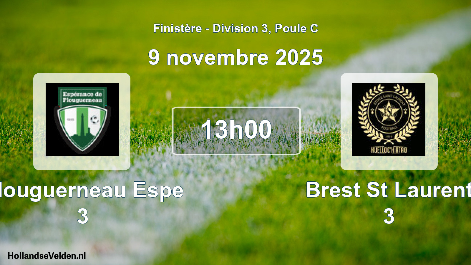 Geplande wedstrijd: Plouguerneau Espe 3 - Brest St Laurent 3 (9 november 2025)