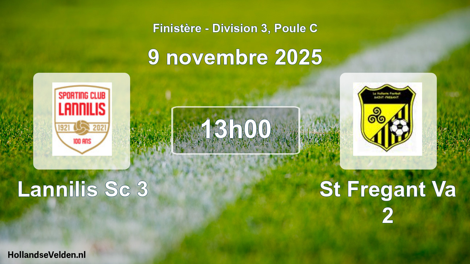 Geplande wedstrijd: Lannilis Sc 3 - St Fregant Va 2 (9 novembre 2025)