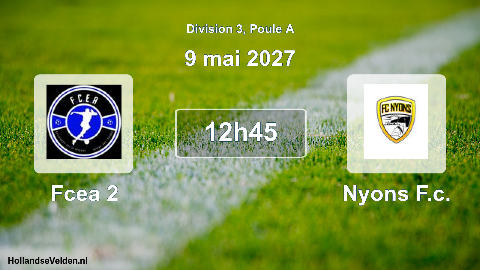 Scheduled Match: Fcea 2 - Nyons F.c. (9 May 2027)