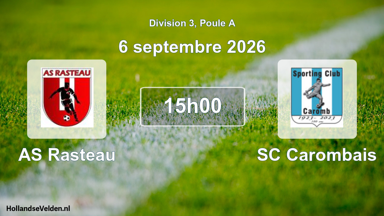 Scheduled Match: AS Rasteau - SC Carombais (6 September 2026)