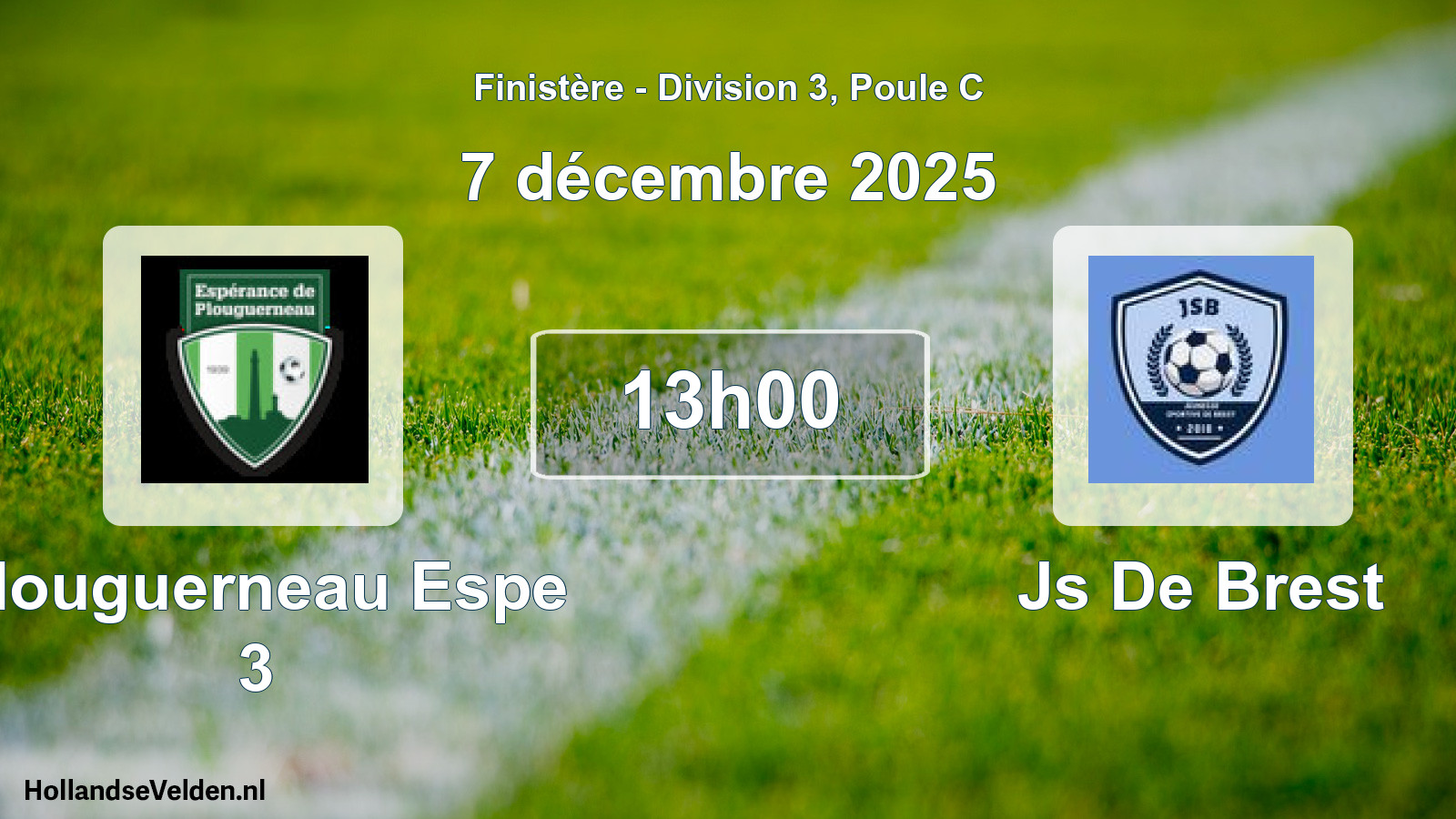 Geplande wedstrijd: Plouguerneau Espe 3 - Js De Brest (7 décembre 2025)