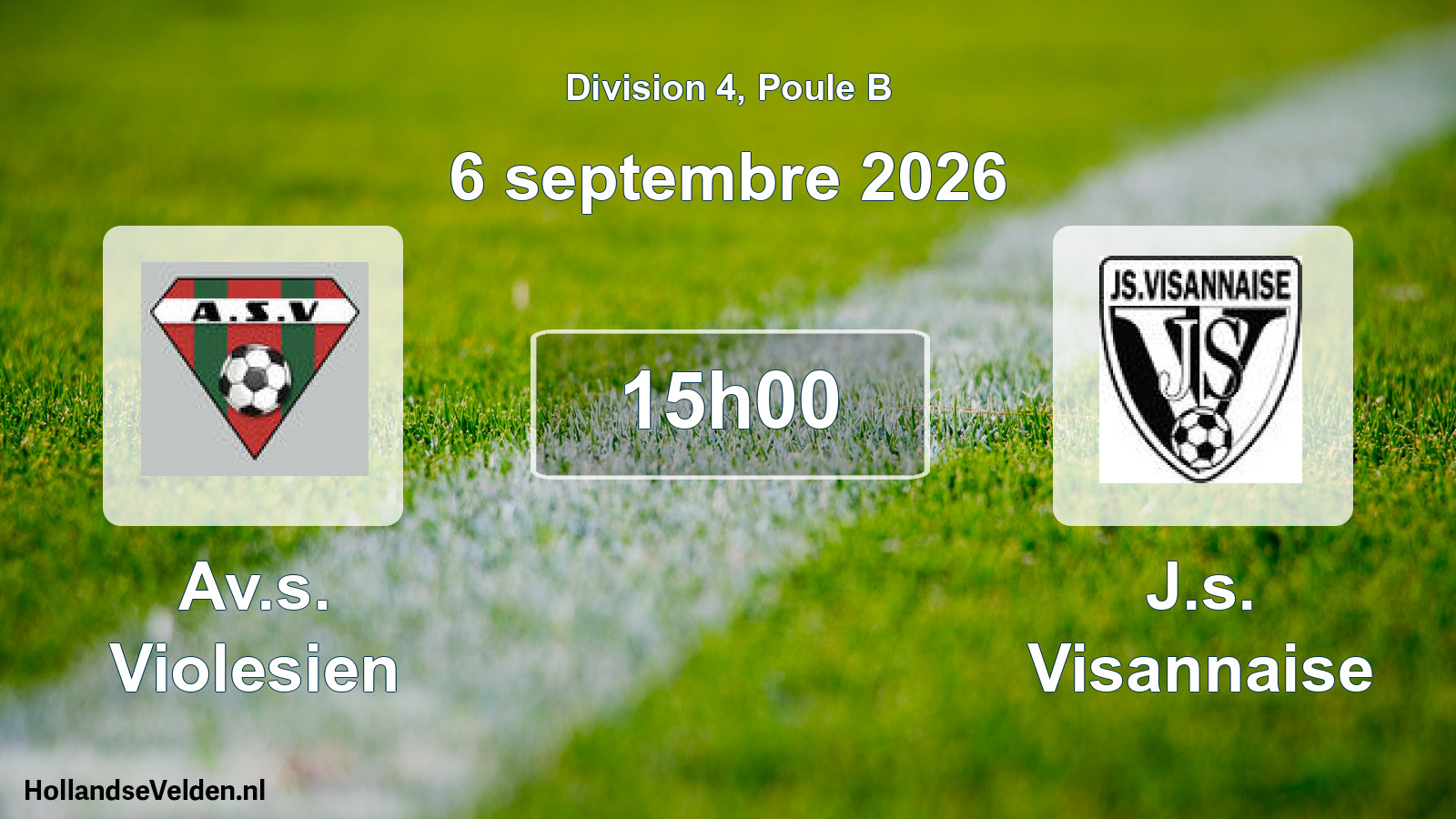 Match programmé: Av.s. Violesien - J.s. Visannaise (6 septembre 2026)