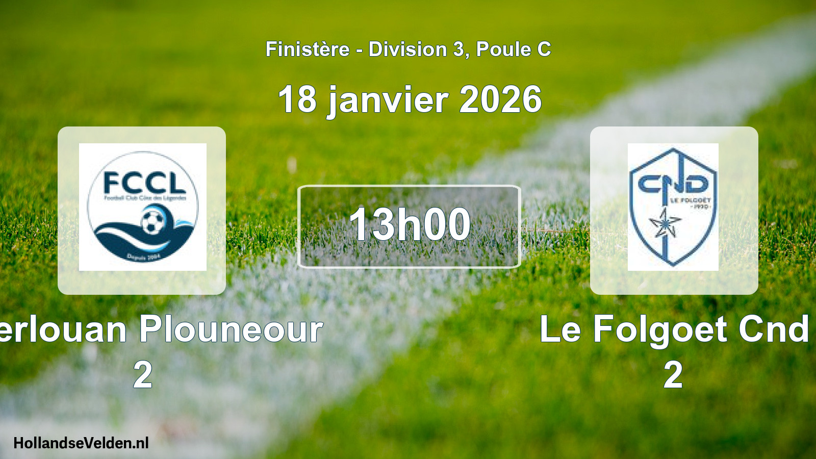 Geplande wedstrijd: Kerlouan Plouneour 2 - Le Folgoet Cnd 2 (18 janvier 2026)