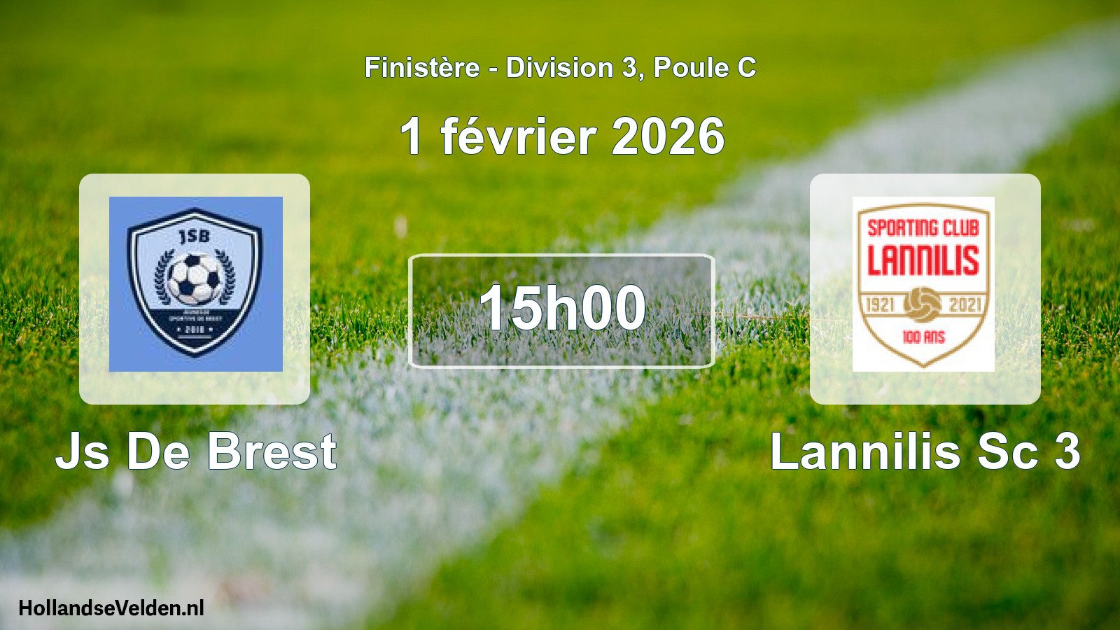 Scheduled Match: Js De Brest - Lannilis Sc 3 (1 February 2026)
