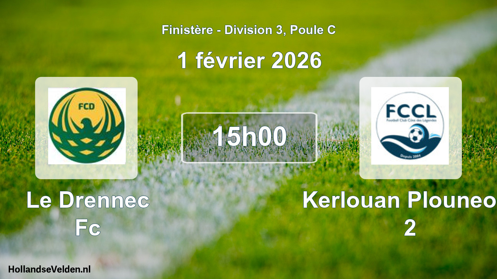 Scheduled Match: Le Drennec Fc - Kerlouan Plouneour 2 (1 February 2026)