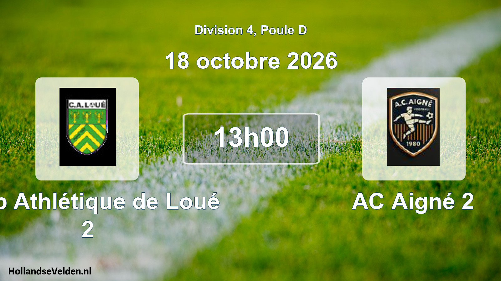 Scheduled Match: Club Athlétique de Loué 2 - AC Aigné 2 (18 October 2026)