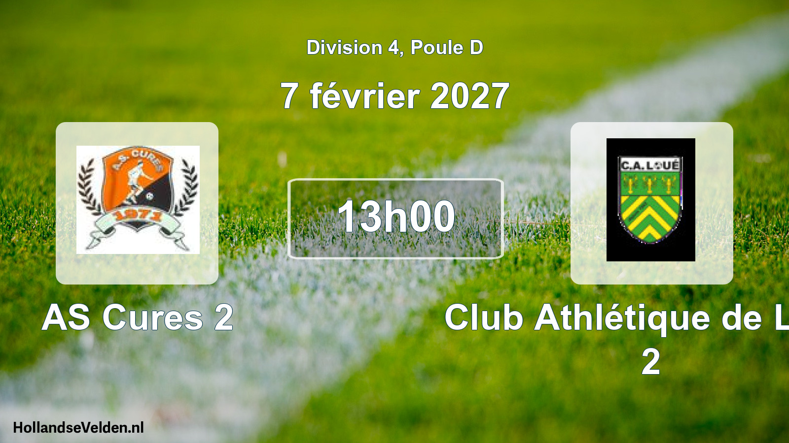 Scheduled Match: AS Cures 2 - Club Athlétique de Loué 2 (7 February 2027)