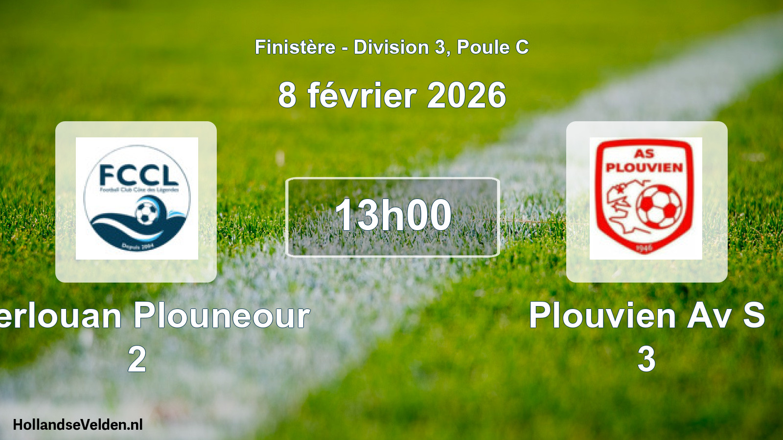 Geplande wedstrijd: Kerlouan Plouneour 2 - Plouvien Av S 3 (8 février 2026)