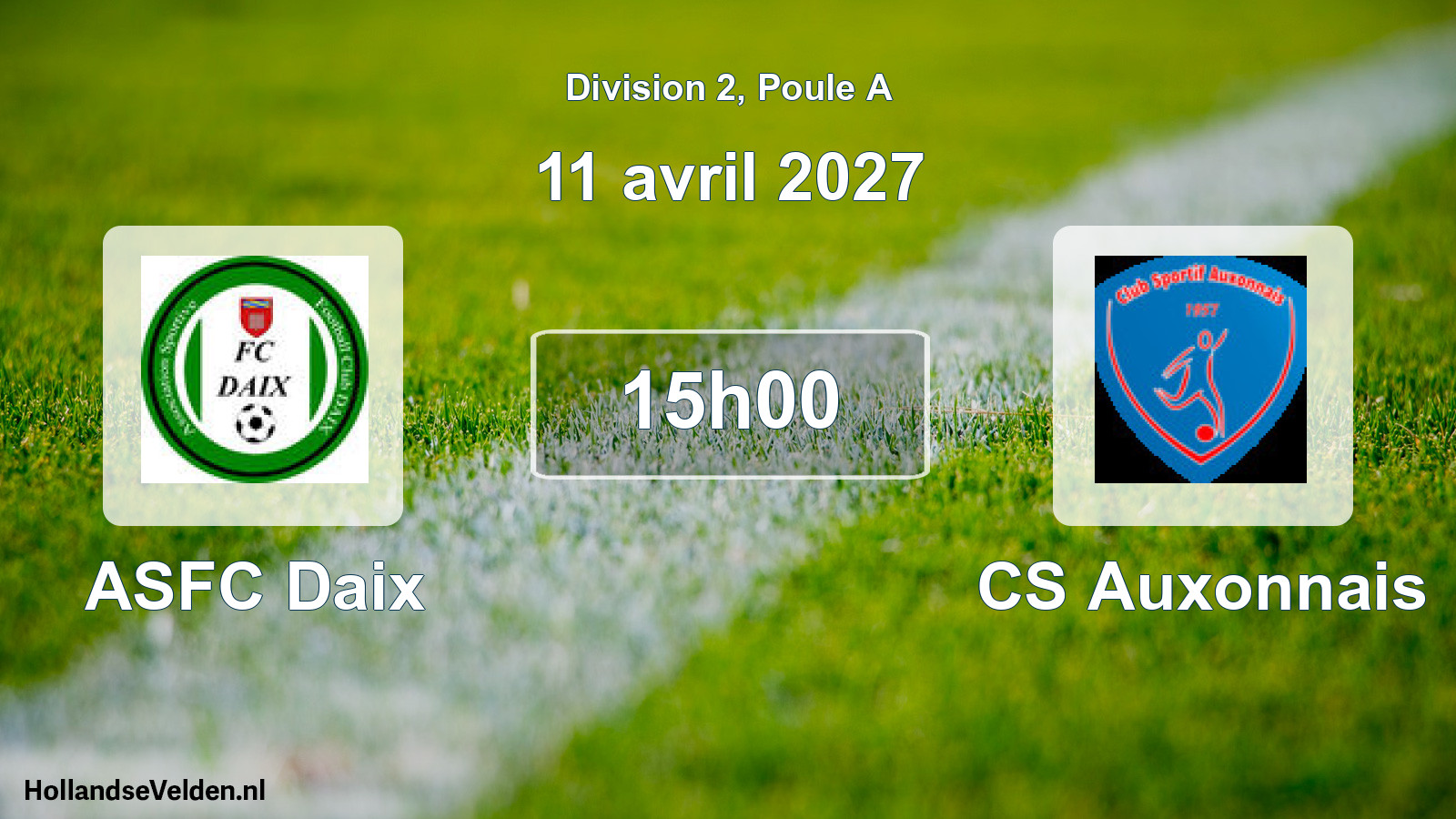 Match programmé: ASFC Daix - CS Auxonnais (11 avril 2027)