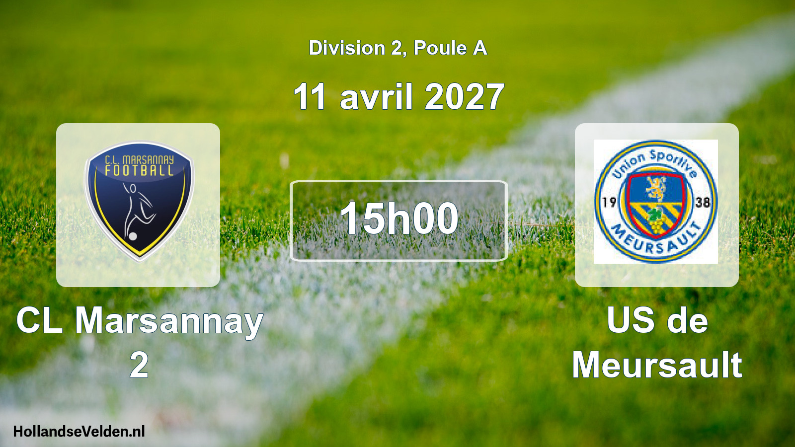 Match programmé: CL Marsannay 2 - US de Meursault (11 avril 2027)