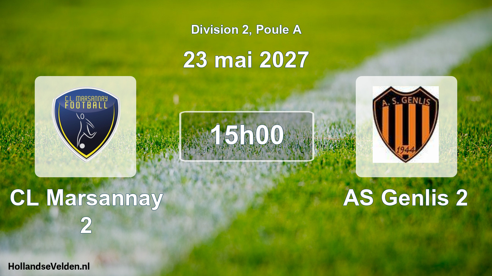 Scheduled Match: CL Marsannay 2 - AS Genlis 2 (23 May 2027)