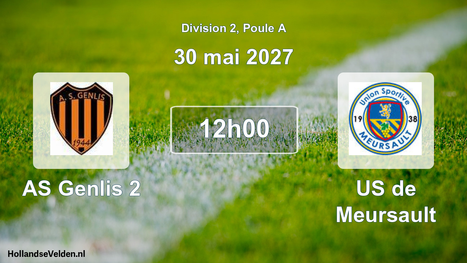 Match programmé: AS Genlis 2 - US de Meursault (30 mai 2027)