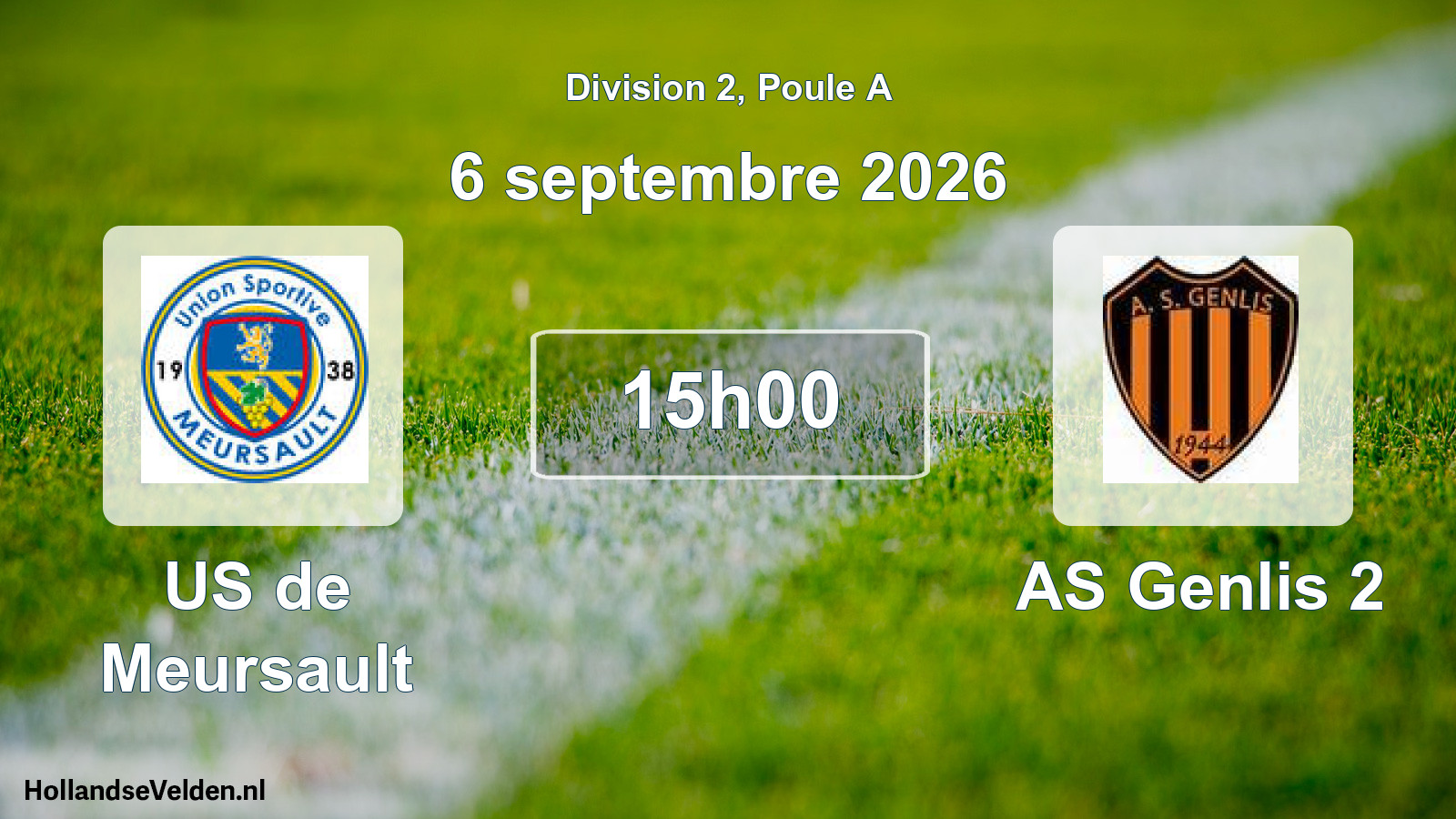 Match programmé: US de Meursault - AS Genlis 2 (6 septembre 2026)