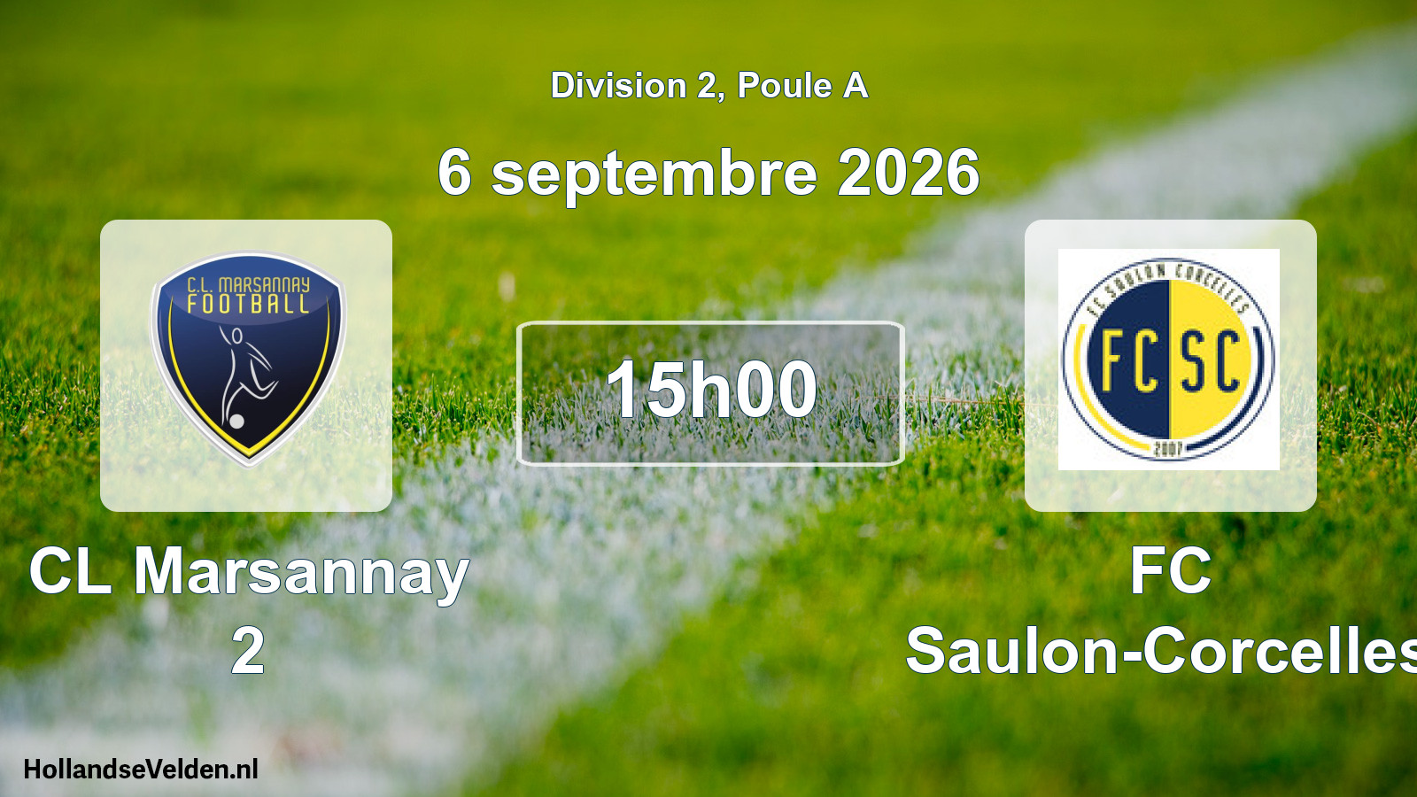 Scheduled Match: CL Marsannay 2 - FC Saulon-Corcelles (6 September 2026)