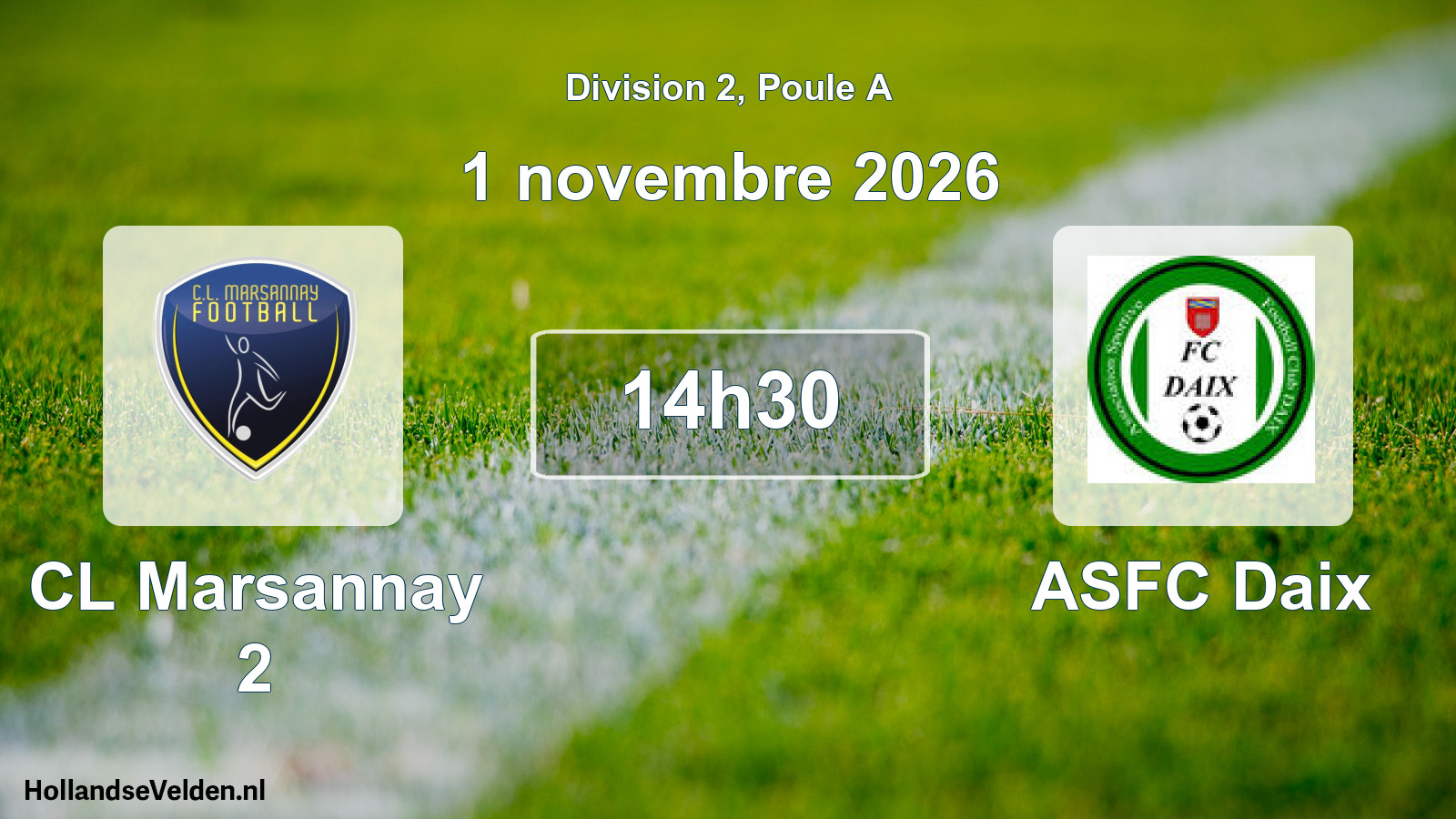 Geplande wedstrijd: CL Marsannay 2 - ASFC Daix (1 november 2026)