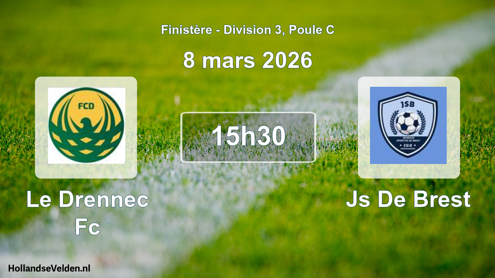 Geplande wedstrijd: Le Drennec Fc - Js De Brest (8 mars 2026)