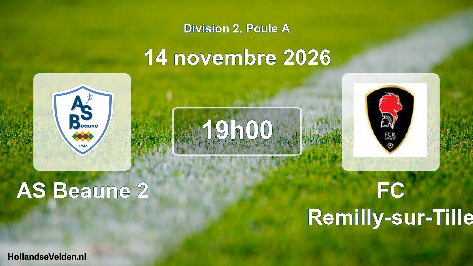 Scheduled Match: AS Beaune 2 - FC Remilly-sur-Tille (14 November 2026)