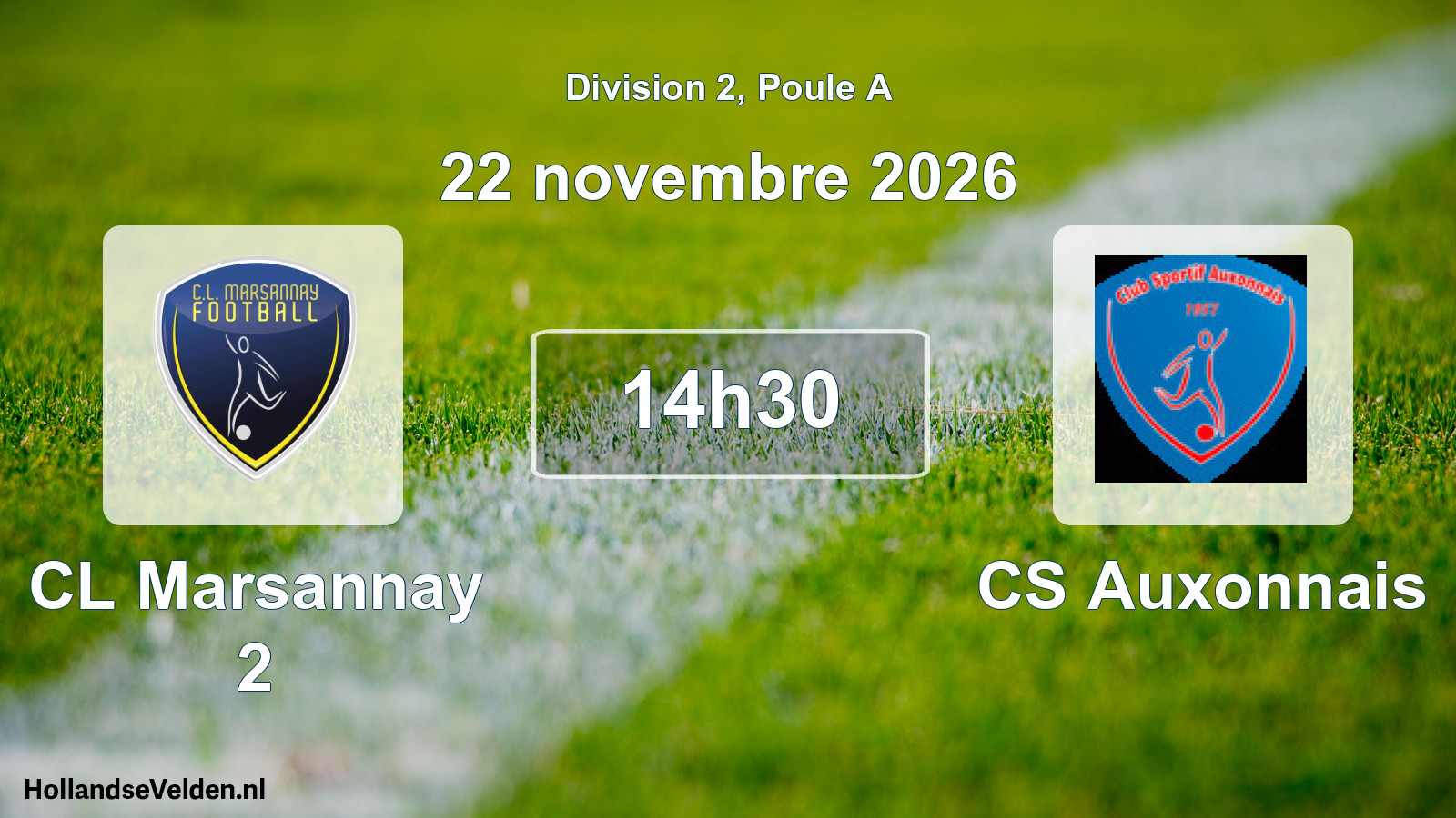 Scheduled Match: CL Marsannay 2 - CS Auxonnais (22 November 2026)