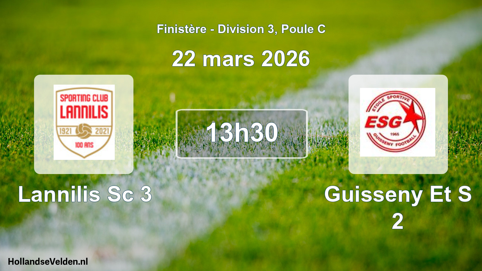 Scheduled Match: Lannilis Sc 3 - Guisseny Et S 2 (22 March 2026)