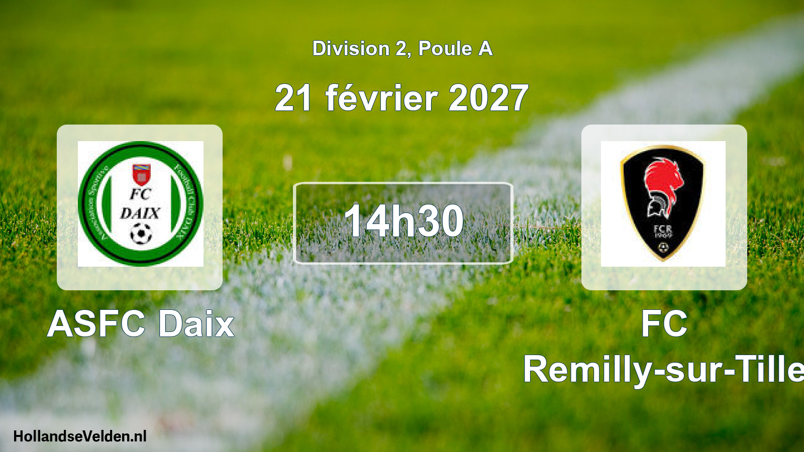 Match programmé: ASFC Daix - FC Remilly-sur-Tille (21 février 2027)