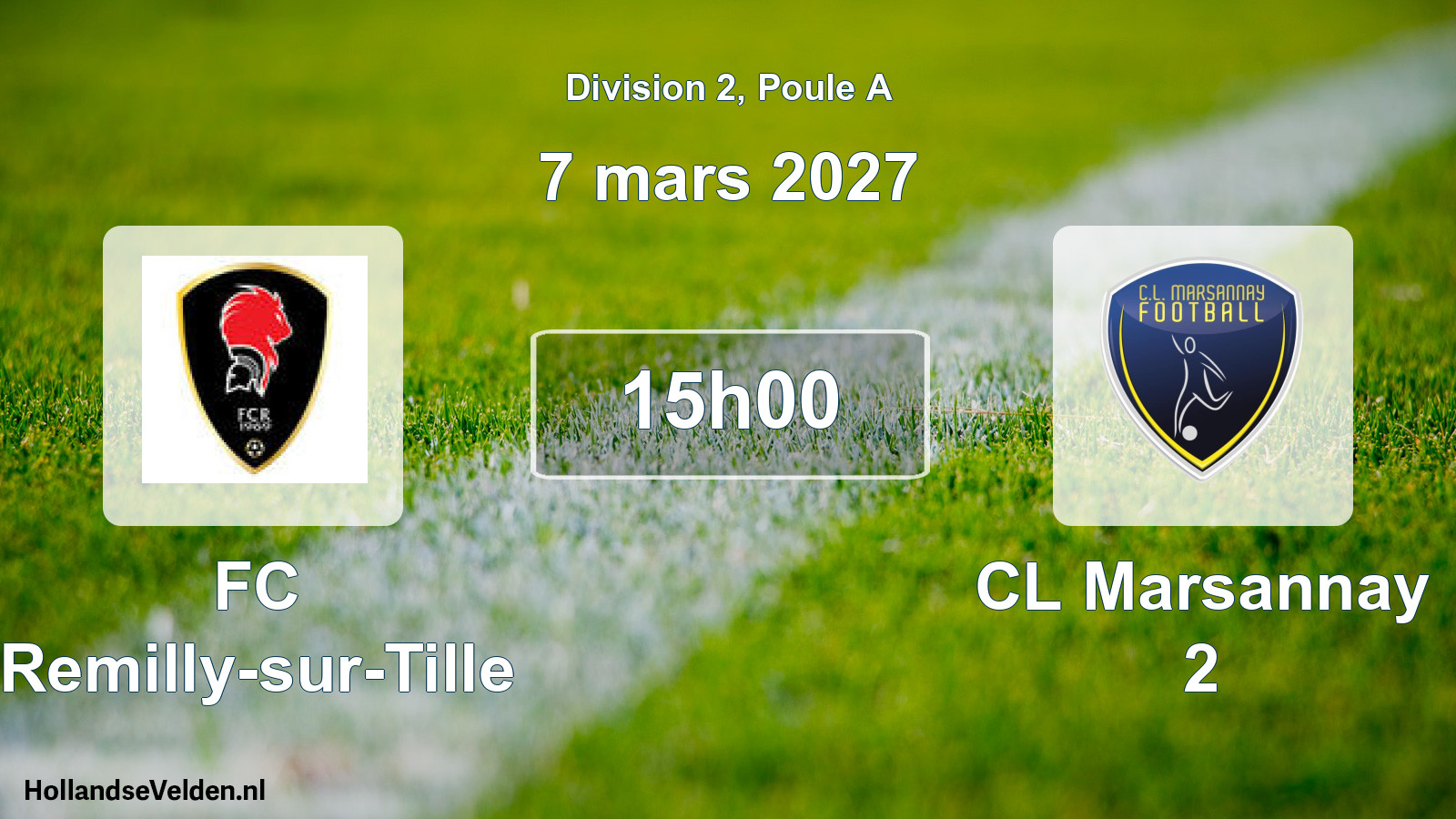 Match programmé: FC Remilly-sur-Tille - CL Marsannay 2 (7 mars 2027)