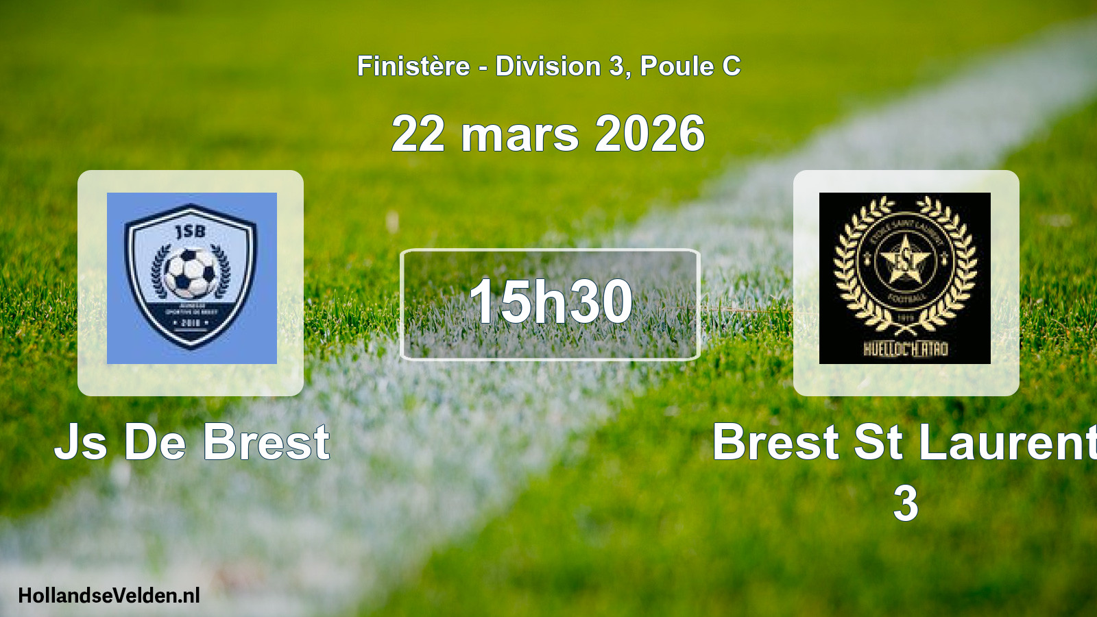 Geplande wedstrijd: Js De Brest - Brest St Laurent 3 (22 mars 2026)