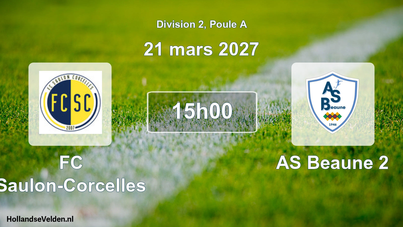Scheduled Match: FC Saulon-Corcelles - AS Beaune 2 (21 March 2027)