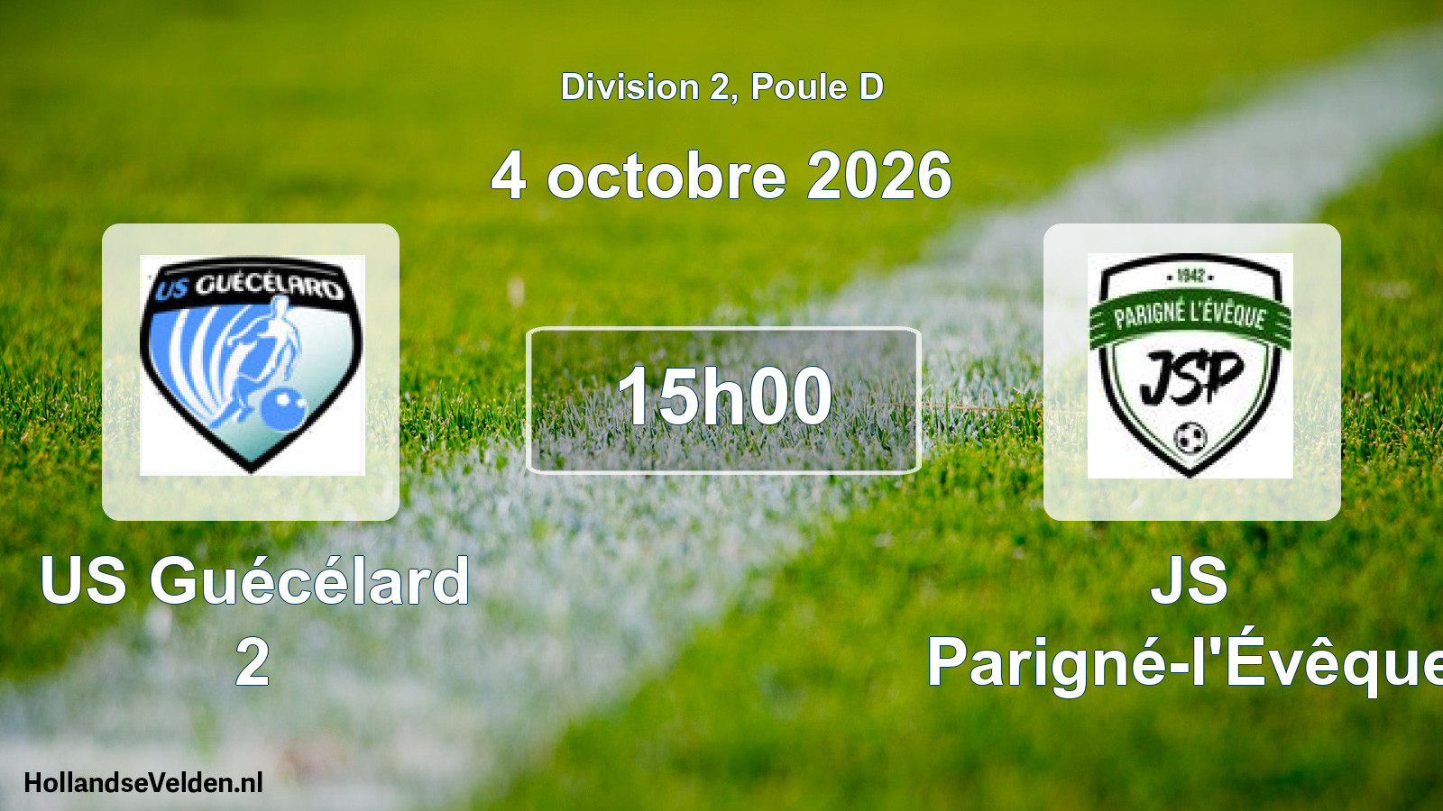 Scheduled Match: US Guécélard 2 - JS Parigné-l'Évêque (4 October 2026)